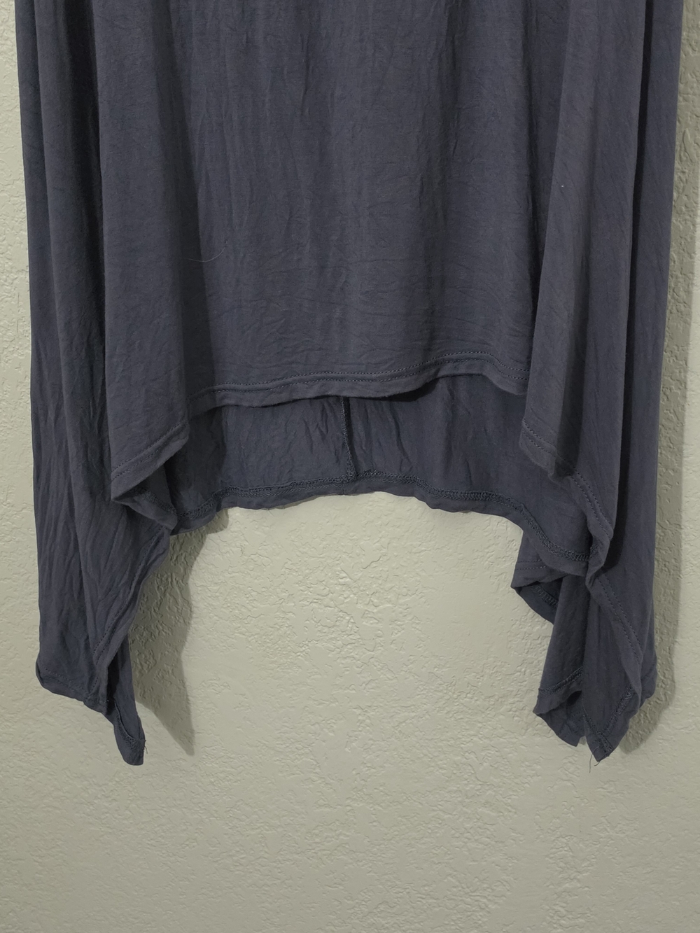 POL Embroidered Sleeveless Tank Blue Boho Tunic Shark Bite Hem Womens Small - Picture 3 of 8